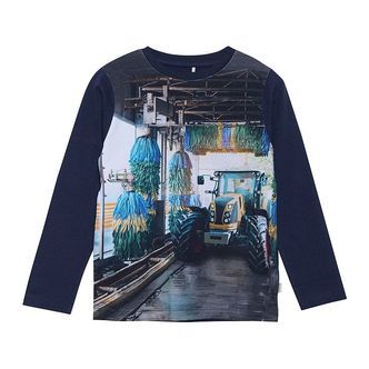 Minymo Bluse - Navy Night m. Traktor