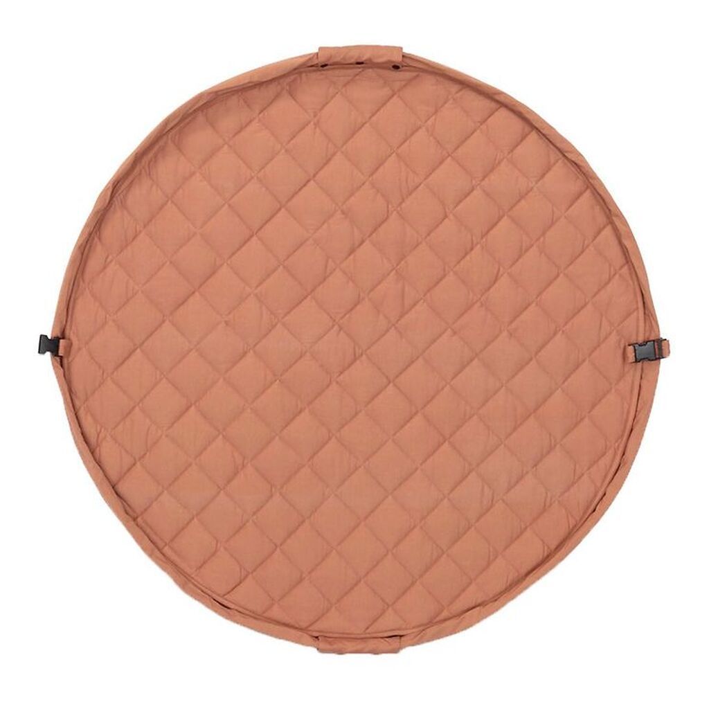 Play&Go Legetøjstæppe - Ø120 - Soft Organic - Tawny Brown