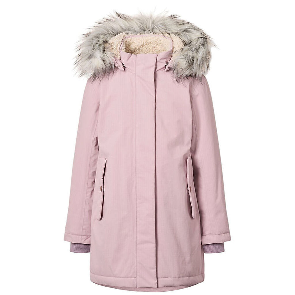 Molo Vinterfrakke - Peace - Blue Pink m. Imiteret Pels