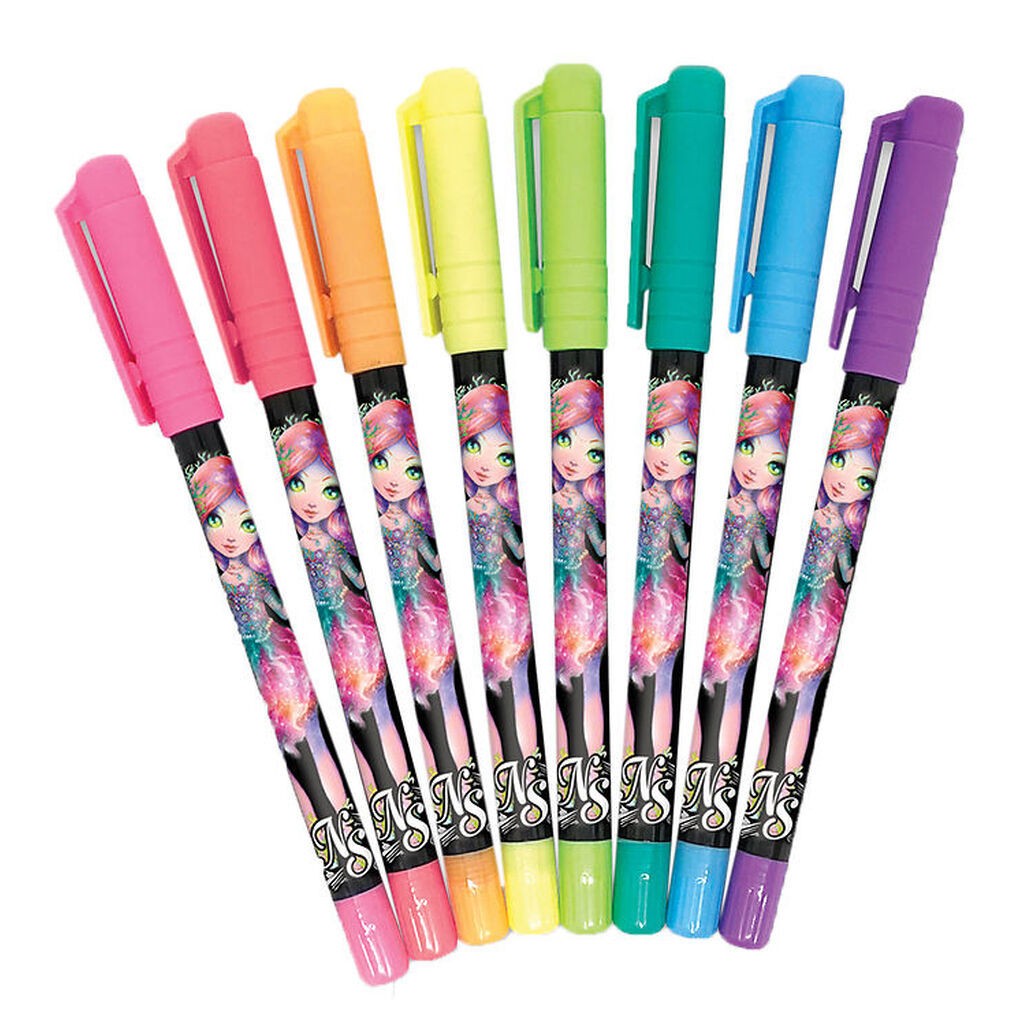 Nebulous Stars Kuglepenne - Gel - 8 stk. - Neon