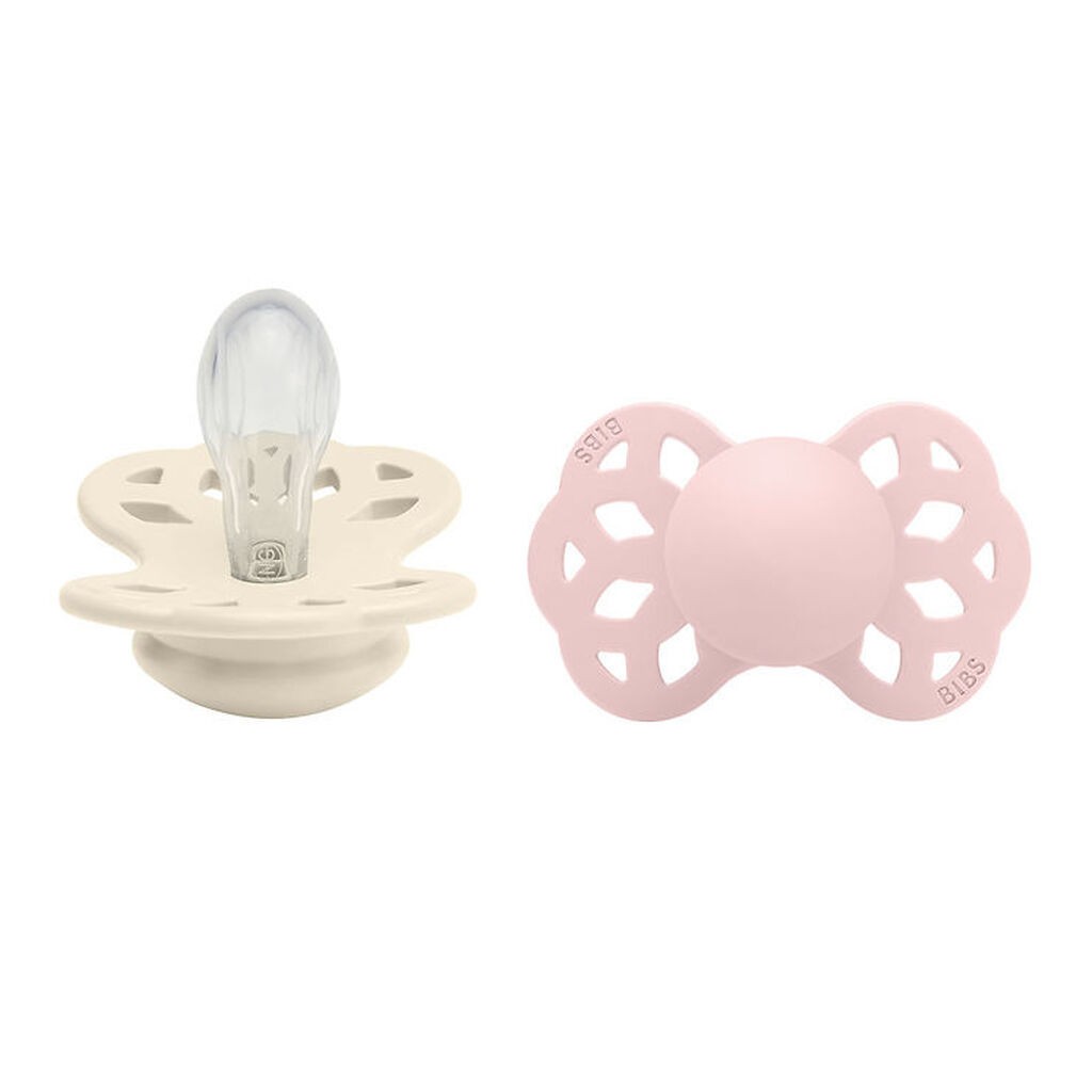 BIBS Infinity Sutter - 2-pak - Str. 1 - Symmetrisk - Ivory/Bloss
