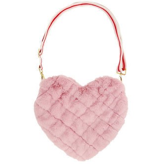 Meri Meri Taske - Plush - Hjerte - Rosa