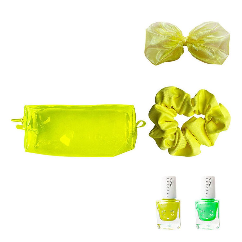 Inuwet Gavesæt - Neglelak/Hårpynt - Neon Yellow