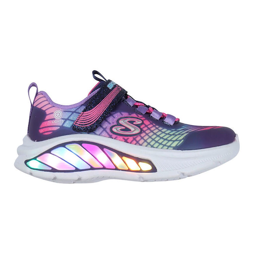 Skechers Sko m. Lys - Rainbow Cruisers - Navy/Multi