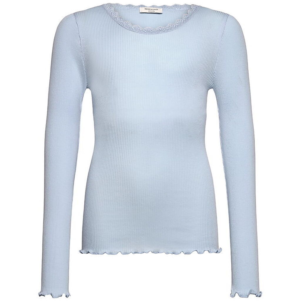 Rosemunde Bluse - Rib - RkBalta - Nantucket Blue m. Blonder