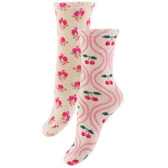Konges Sløjd Strømper - 2-pak - AOP - Cherry Mix