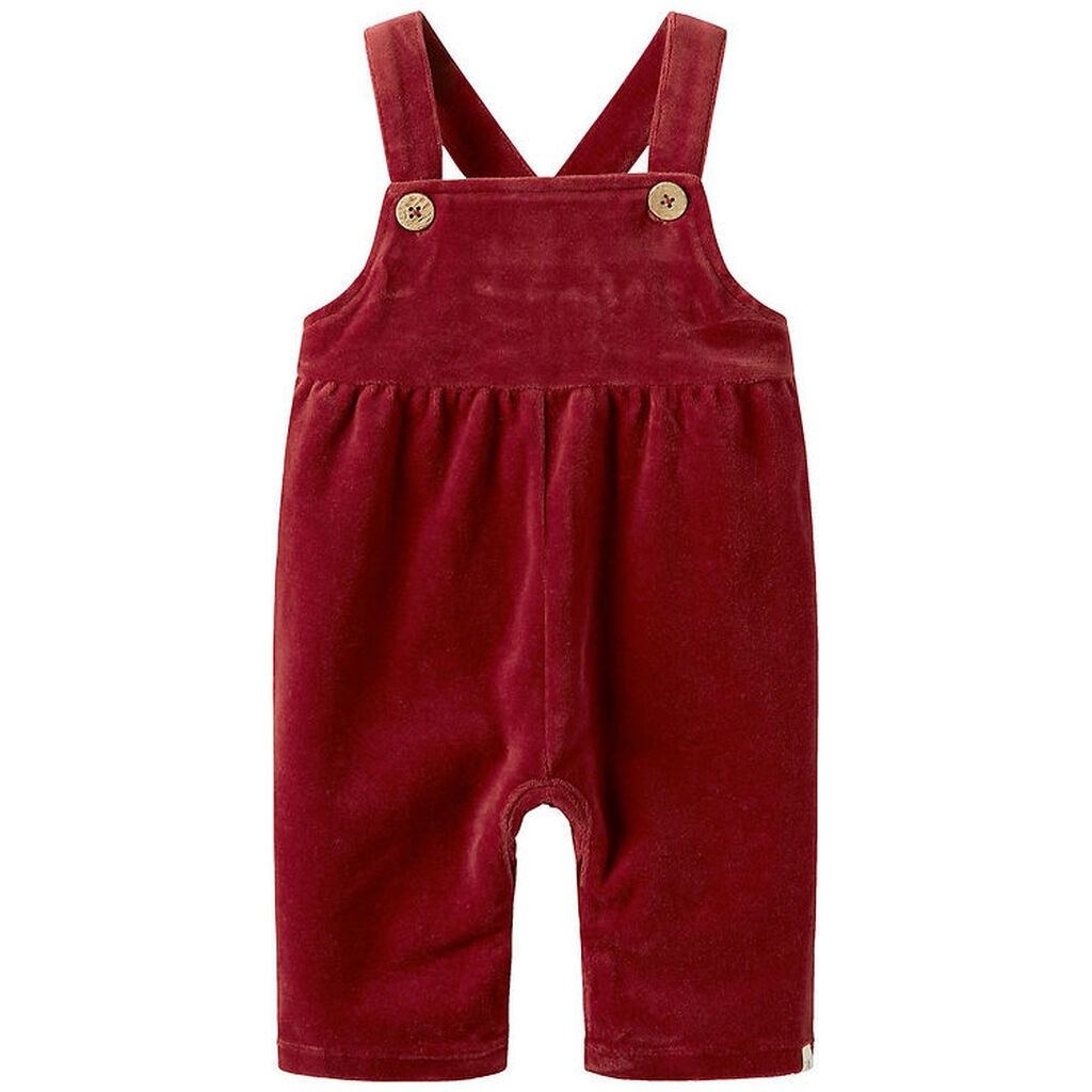 Lil' Atelier Smækbukser - Velour - NbfSaga - Red Dahlia