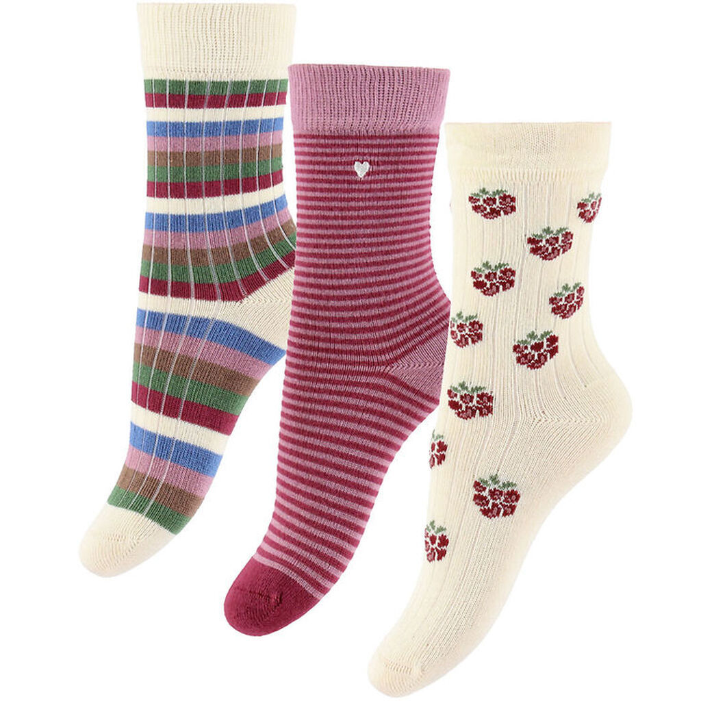 MiniPop Strømper - Bambus - 3-pak - Blackberry Mix