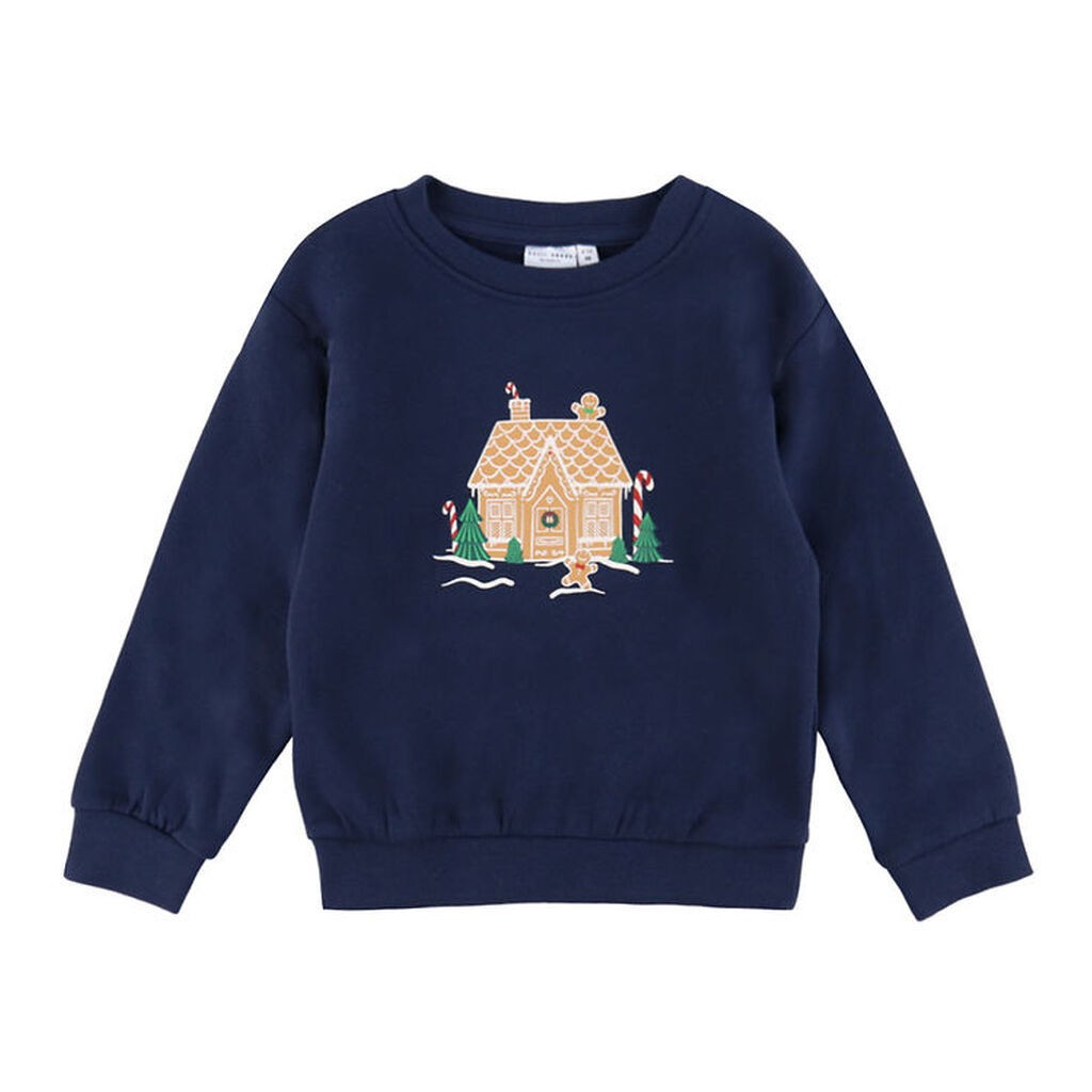 Name It Sweatshirt - NmfVismas - Navy Blazer/Gingerbread House
