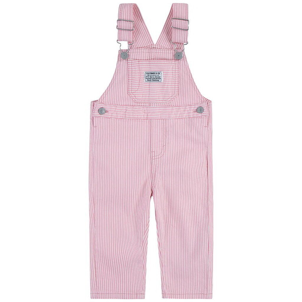 Levis Smækbukser - Railroad Stripe - Bright White/Pink