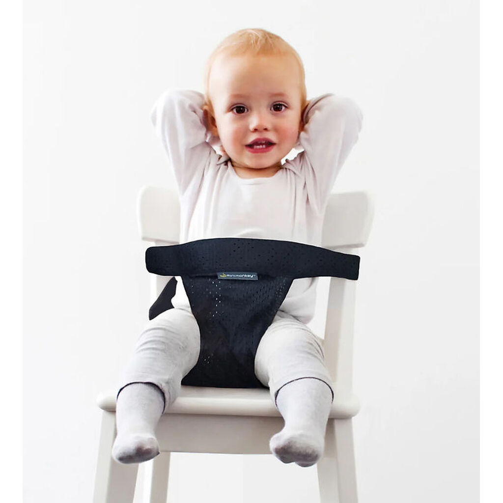 Mini Monkey Sele Til Højstol - Mini Chair Pocket - Sort