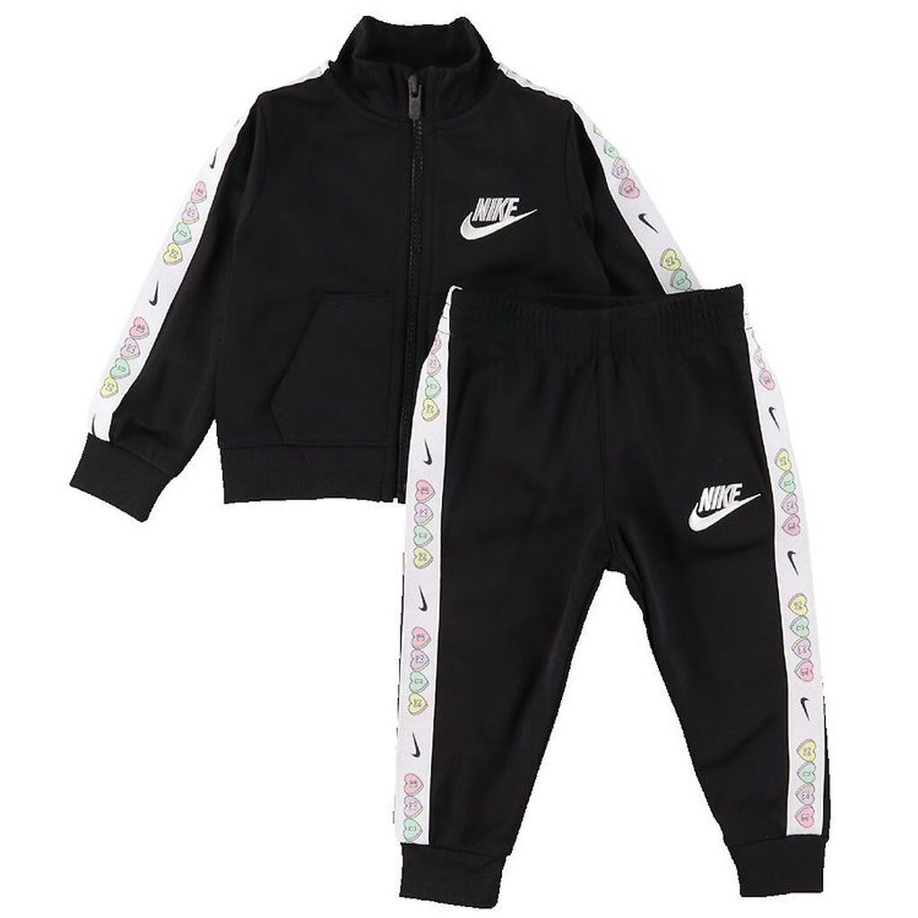Nike Træningssæt - Cardigan/Bukser - Taping - Sort