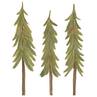 That's Mine Wallstickers - Fyrretræer - 3 stk. - Small