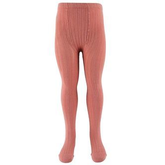 Condor Strømpebukser - Rib - Støvet Rosa