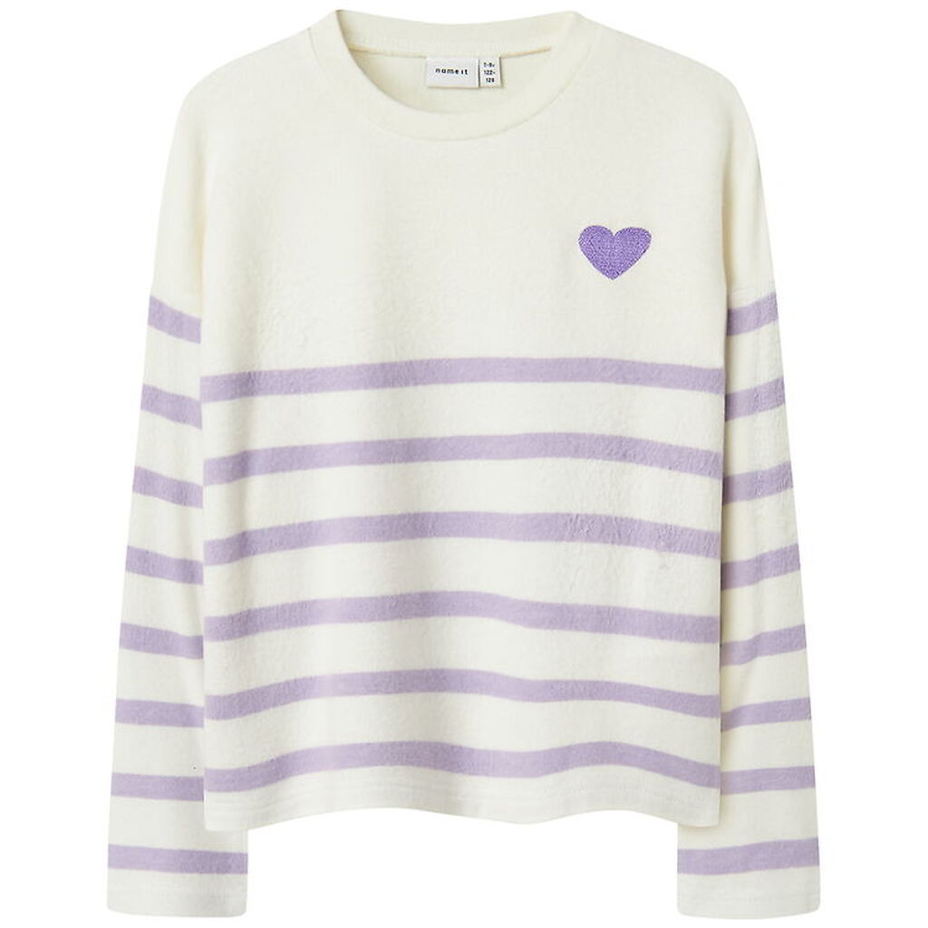 Name It Bluse - Strik - NkfLine - Purple Rose/Cloud Dancer