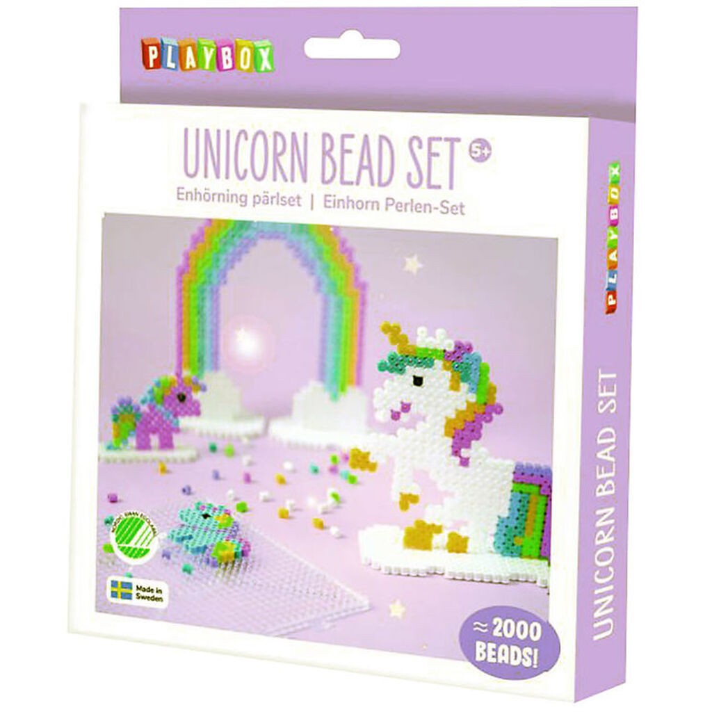 Playbox Perlesæt - 2000 stk. - Enhjørning