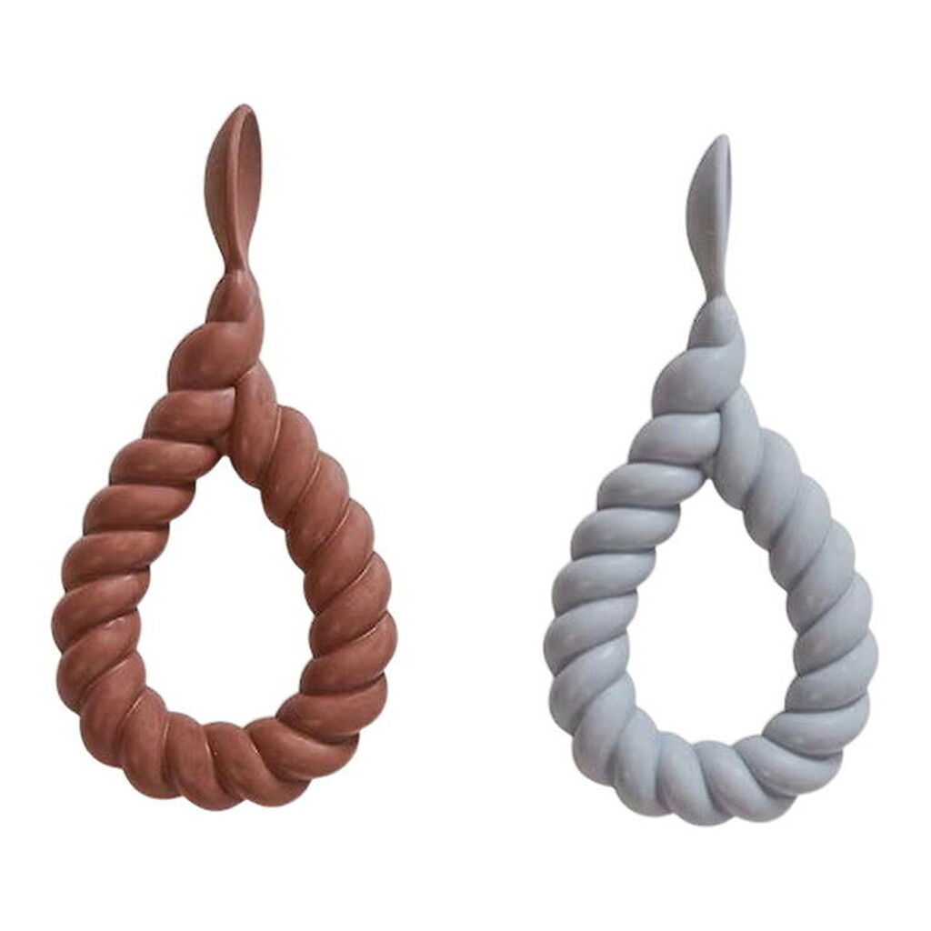 OYOY Skeer - 2-pak - Mellow - Dusty Blue/Choco