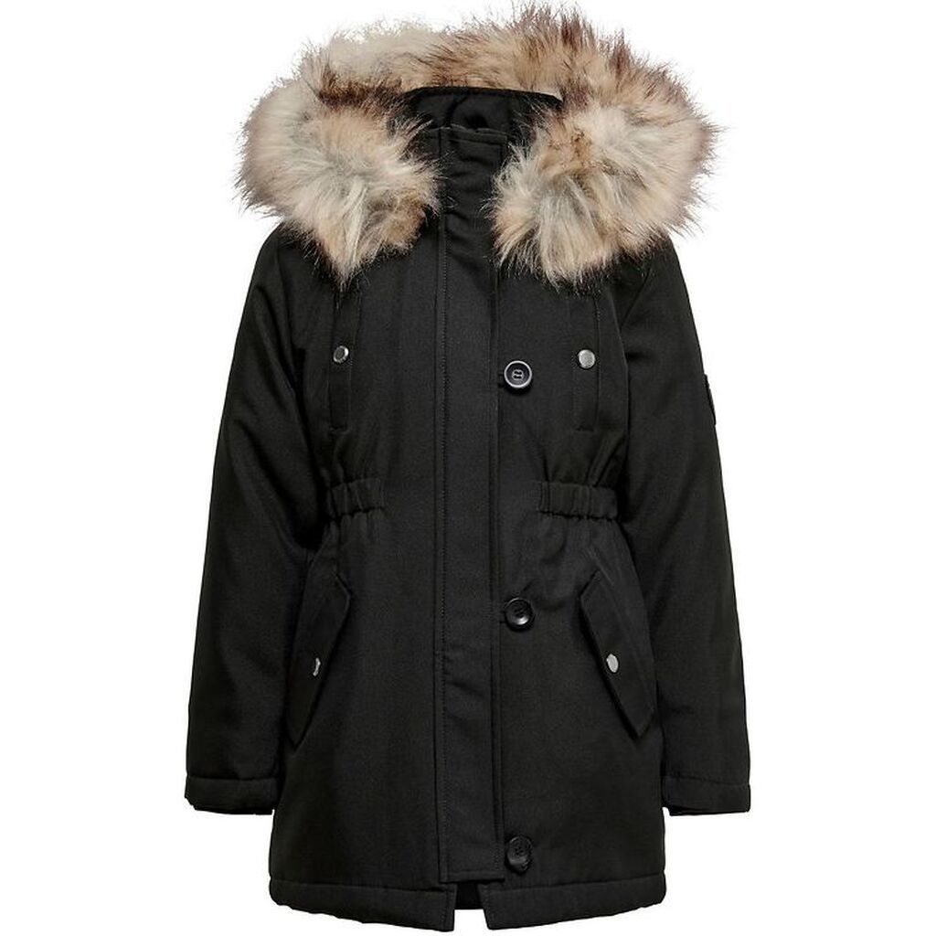 Kids Only Jakke - Noos - KogIris - Sort/Fur Light Grey