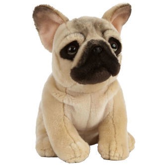 Living Nature Bamse - 24x18 cm - Siddende Fransk Bulldog - Grey