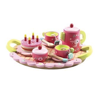 Djeco Trælegetøj - Tesæt - Rosa
