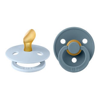 BIBS Colour Sutter - 2-pak - Str. 2 - Anatomisk - Baby Blue/Petr