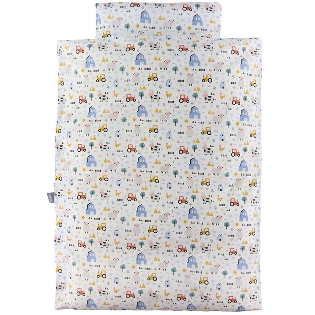 Nørgaard Madsens Sengetøj - Junior - Hvid m. Bondegårdsdyr