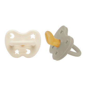 Hevea Sutter - 0-3 mdr - 2-pak - Naturgummi - Oatmilk & Milky