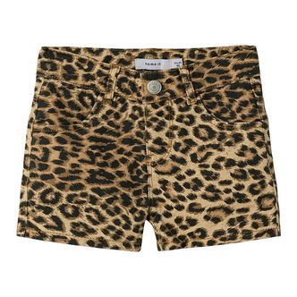 Name It Shorts - Denim - NmfRose - Silver Mink/Leopard
