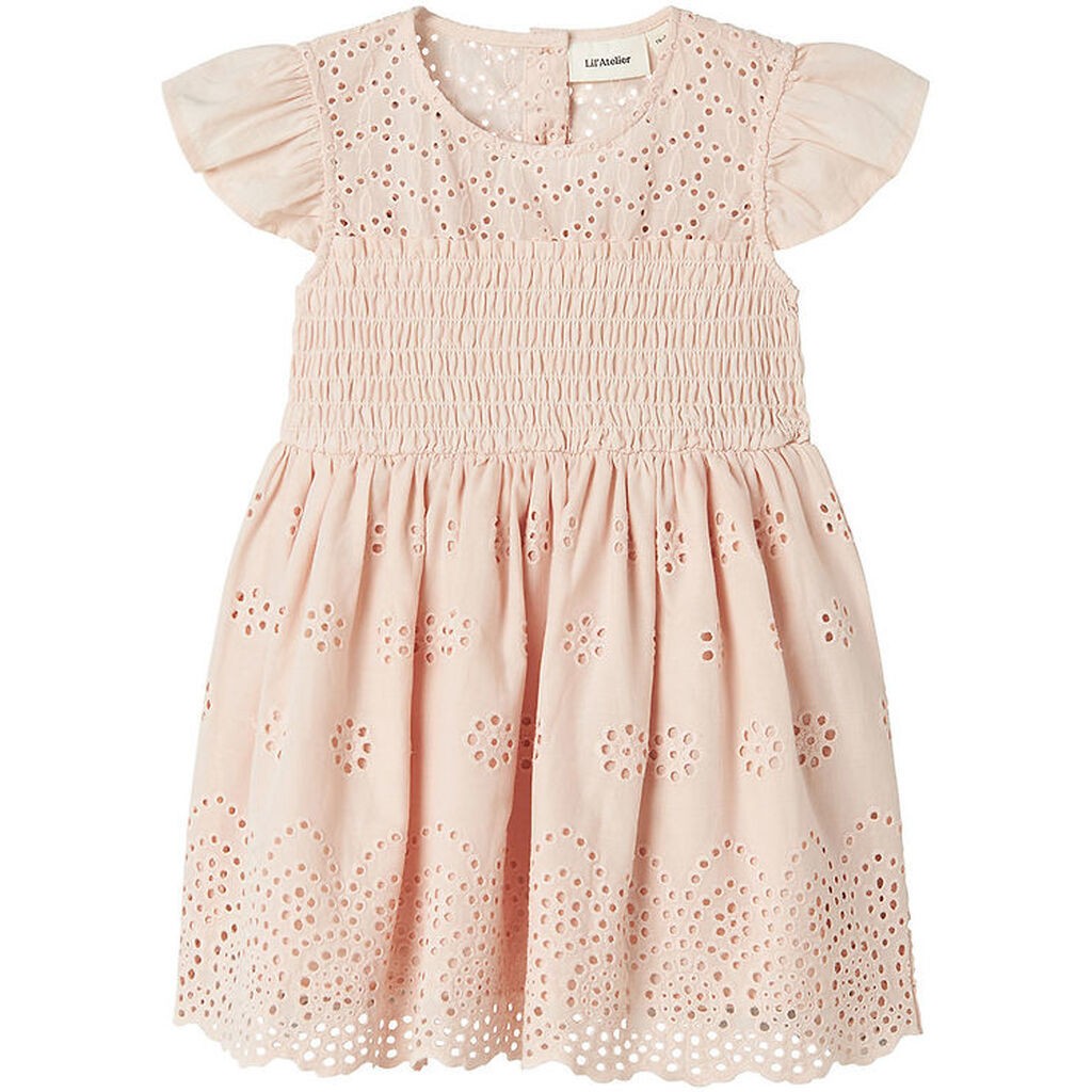 Lil' Atelier Kjole - NmfJedi - Peach Blush m. Broderi Anglaise