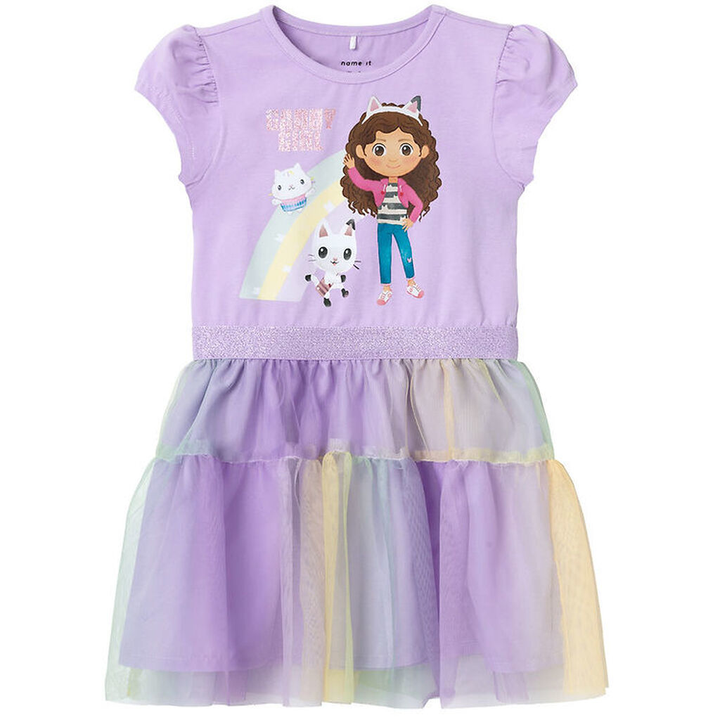 Name It Kjole - NmfMaud Gabby - Purple Rose m. Glimmer