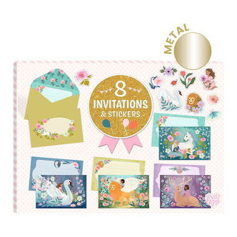 Djeco Invitationer - 8 Stk. - Eventyr