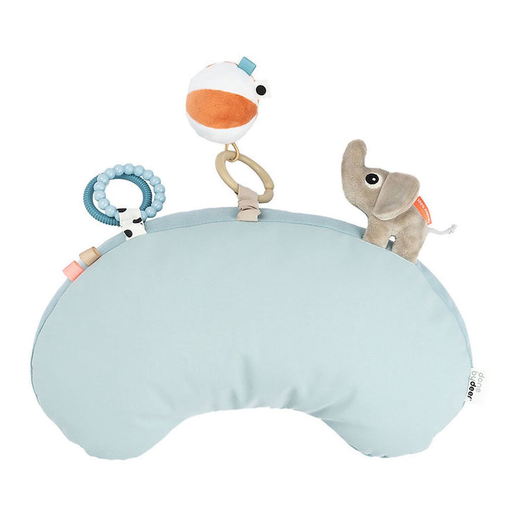 Done By Deer Pude m. Aktivitetslegetøj - Playground - Blå