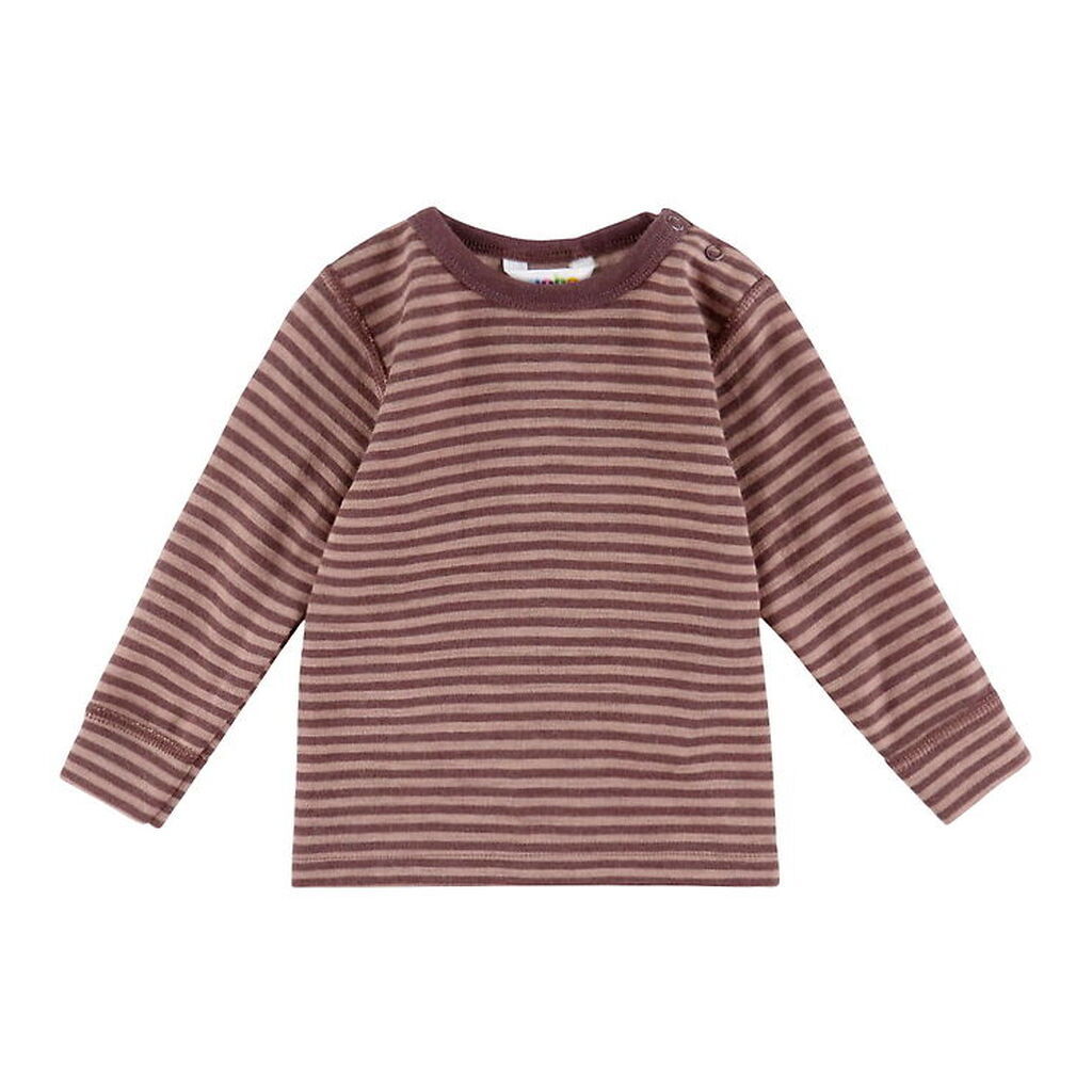 Joha Bluse - Uld - Rose m. Striber