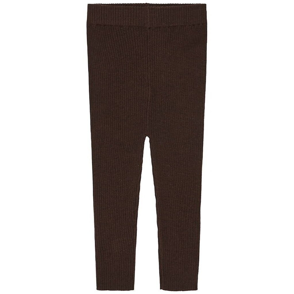 FUB Leggings - Rib - Strik - Uld - Mocca