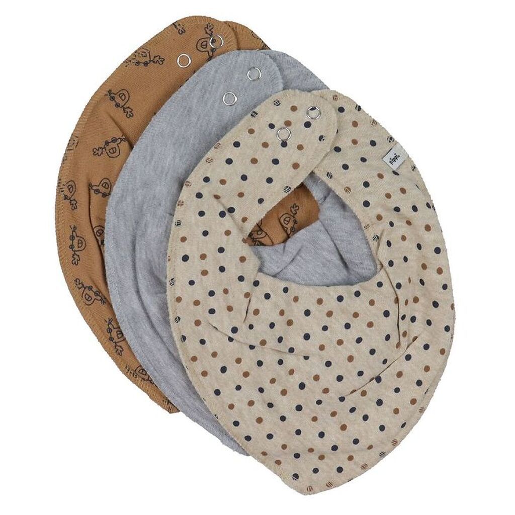 Pippi Baby Savlesmække - 3-pak - Indian Tan