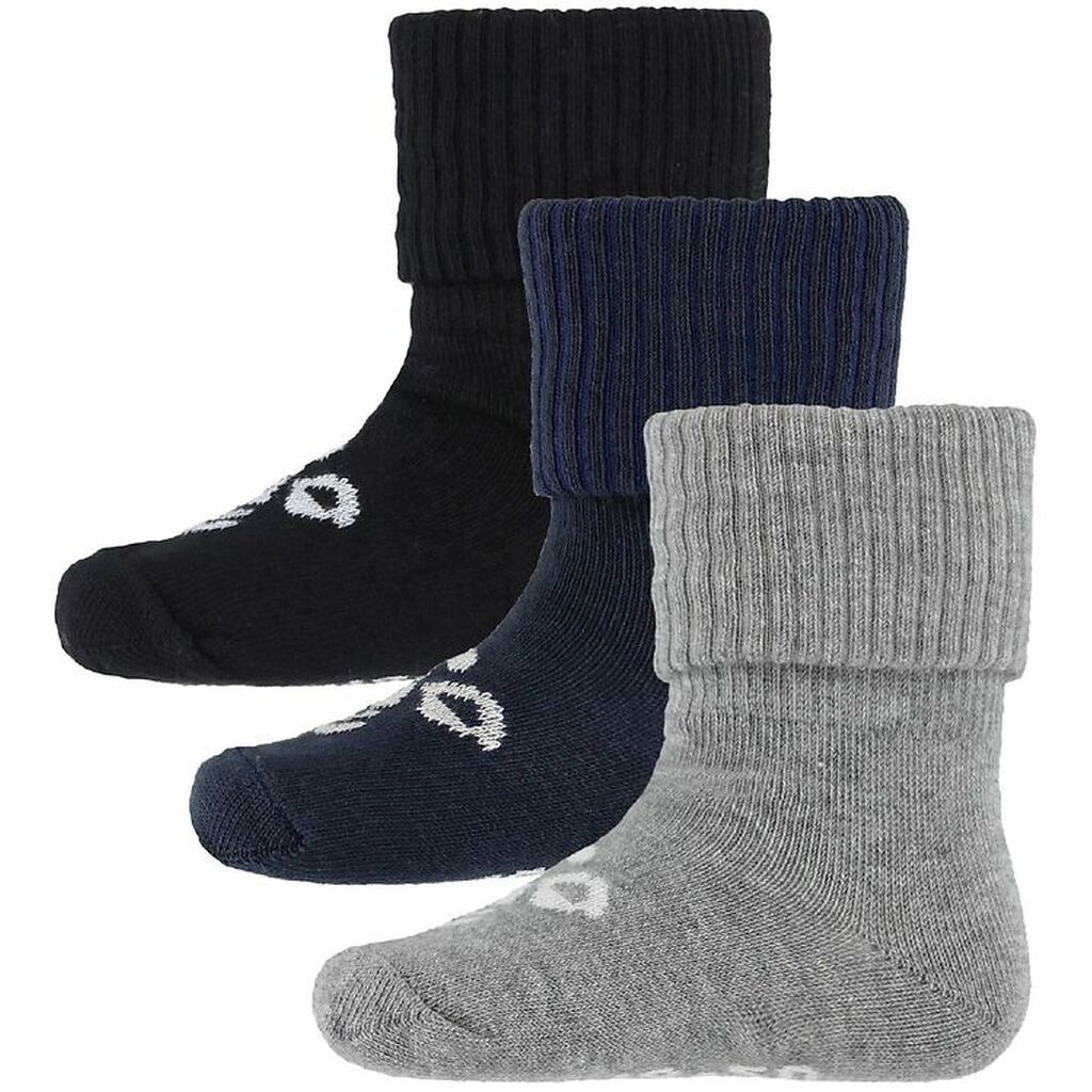 Hummel Strømper - HMLSora - 3-pak - Sort/Navy/Gråmeleret