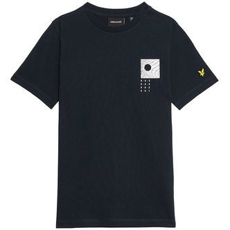 Lyle & Scott T-shirt - Dark Navy m. Print