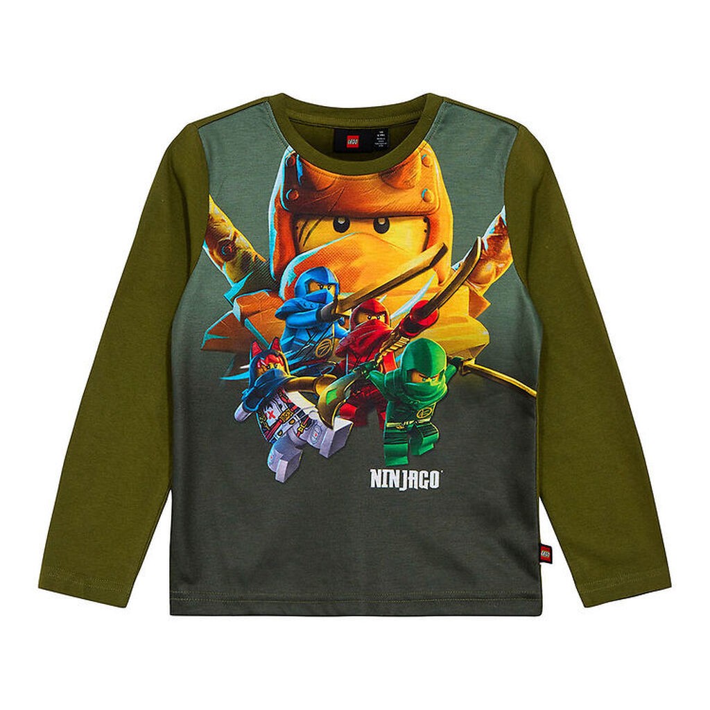 LEGOÂ® Ninjago Bluse - LWTano 619 - Dark Khaki m. Print
