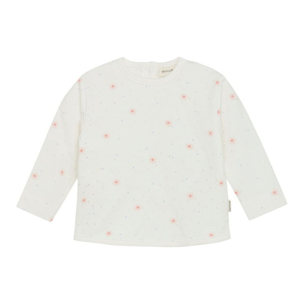 Minymo Sweatshirt - Viskose/Bomuld - Marshmallow White