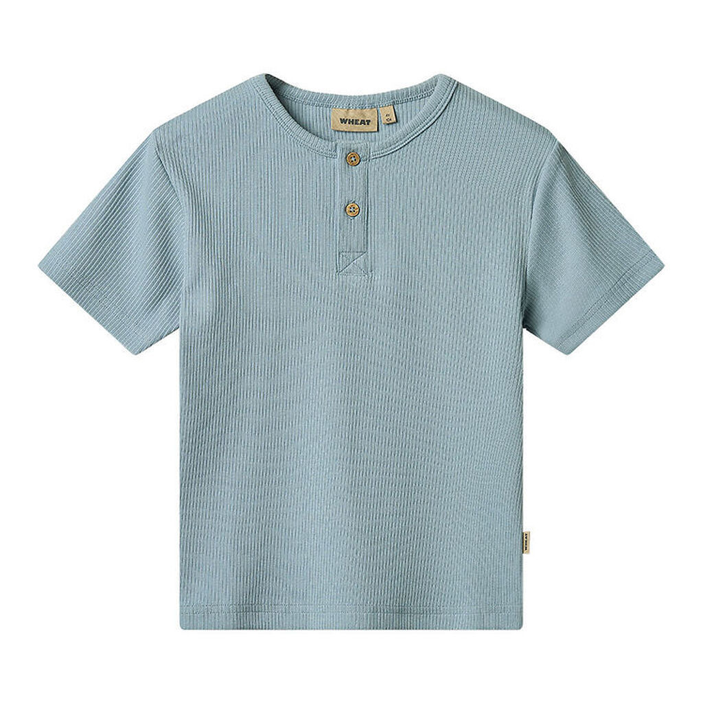 Wheat T-shirt - Rib - Lumi - Calm Blue