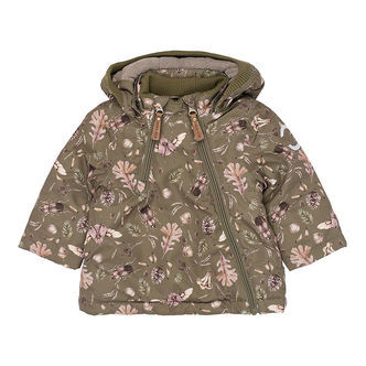 Mikk-Line Vinterjakke - Recycled - Burnt Olive m. Print