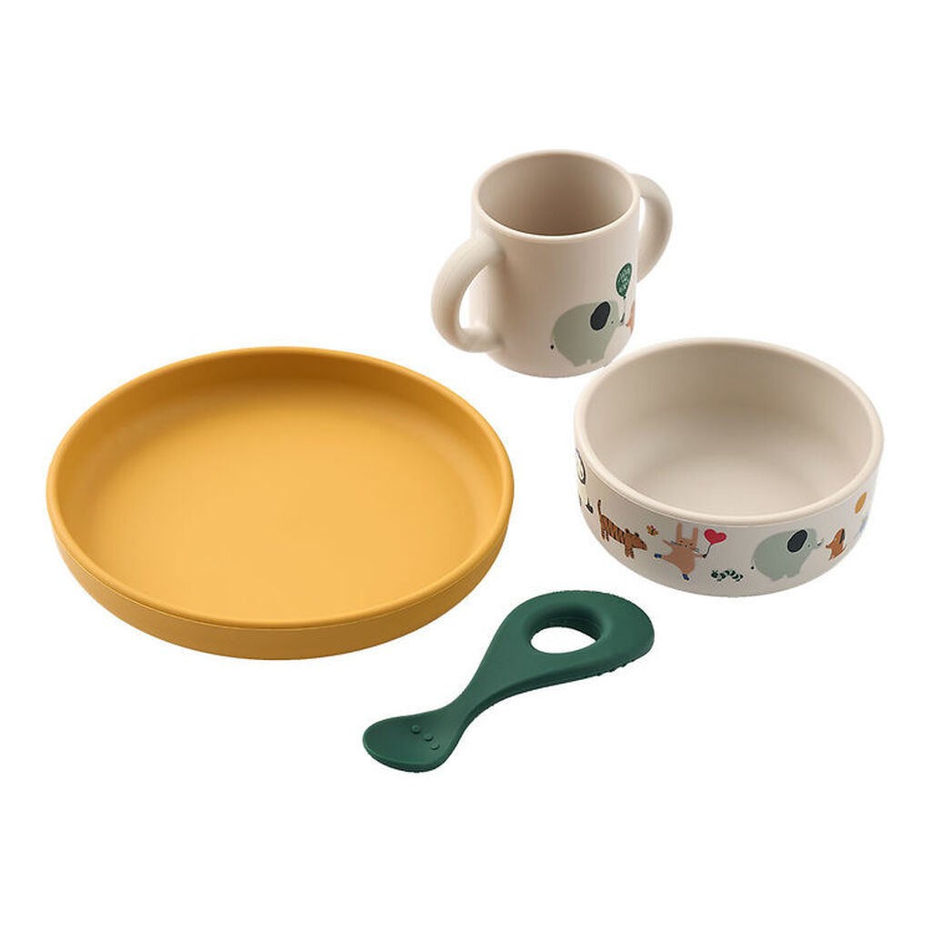 Liewood Spisesæt - Silikone - 4 dele - Vivi - Around The World/S