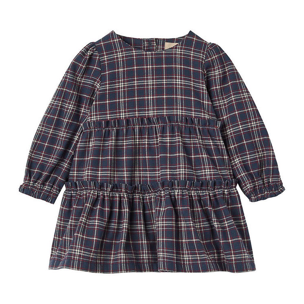 Wheat Kjole - Fanny - Navy Check