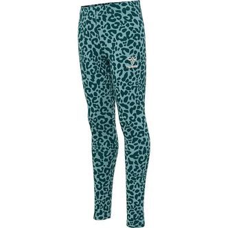 Hummel Leggings - hmlFlowy - Blue Coral
