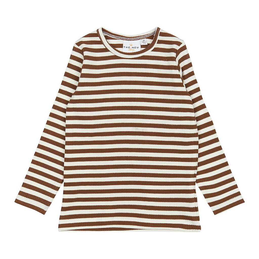The New Siblings Bluse - Rib - TnstFro - Toffee Striped