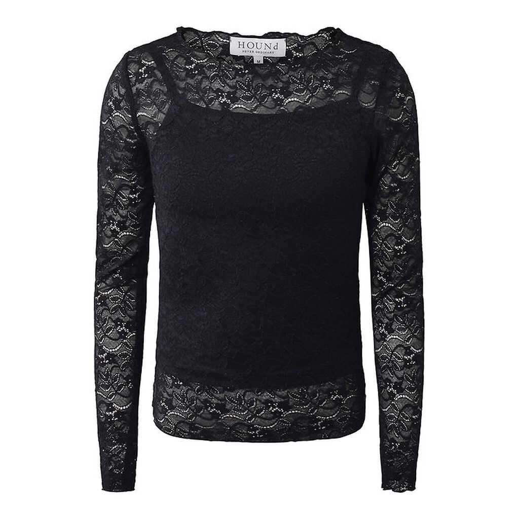 Hound Bluse - Lace Top - Black