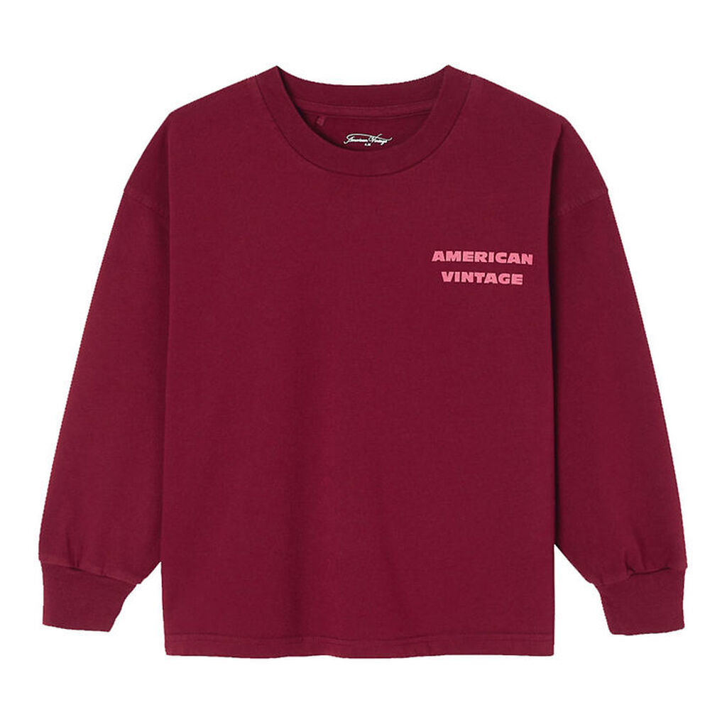 American Vintage Bluse - Fizvalley - Vintage Burgundy m. Print