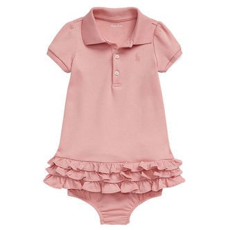 Polo Ralph Lauren Kjole m. Bloomers - Rosa m. Flæser