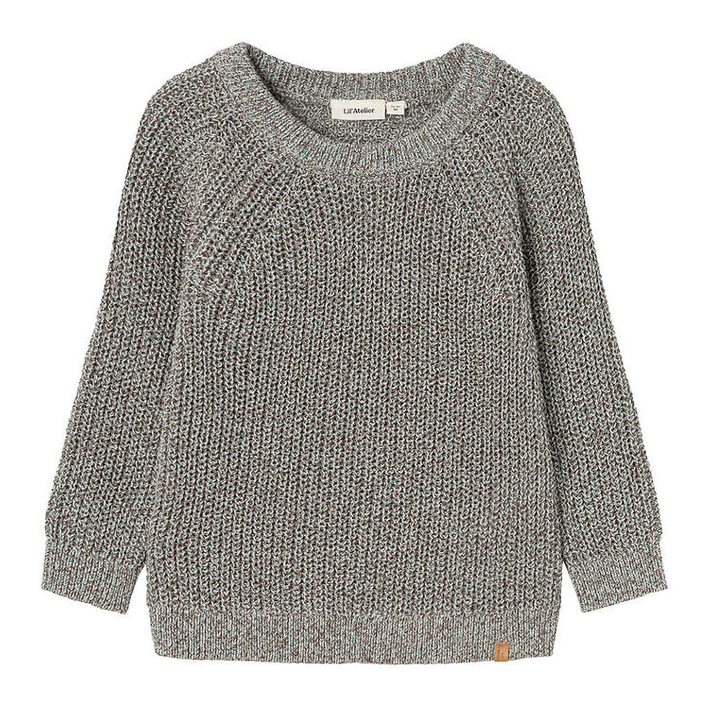 Lil' Atelier Bluse - Strik - Rib - NmmNoro - Sky Gray