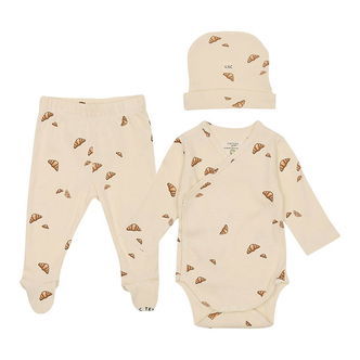 VACVAC Gaveæske - Bukser m. Fødder/Hue/Body l/æ - Rib - Croissan